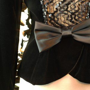 Zum Zum Black Velvet Cutout Blazer
